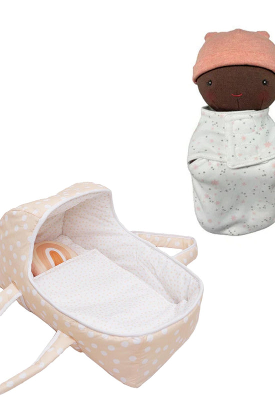 Dots and Rainbows Doll Carrier with Sweet Pea