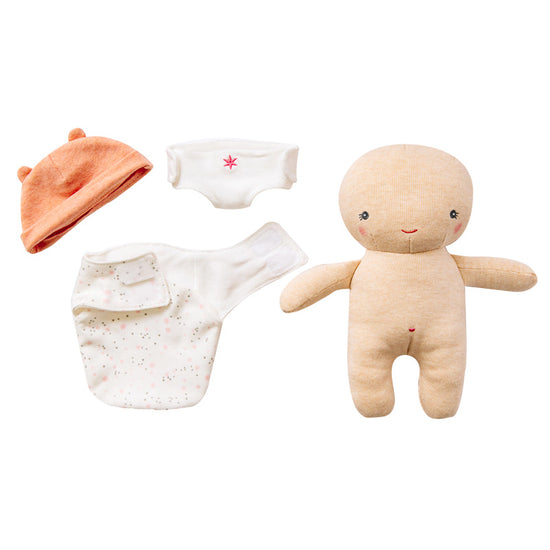 Dots and Rainbows Doll Carrier with Cookie