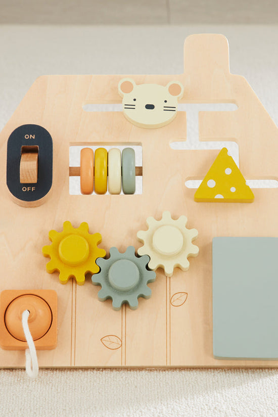 On-the-Go Busy Board & Rainbow Nesting Blocks